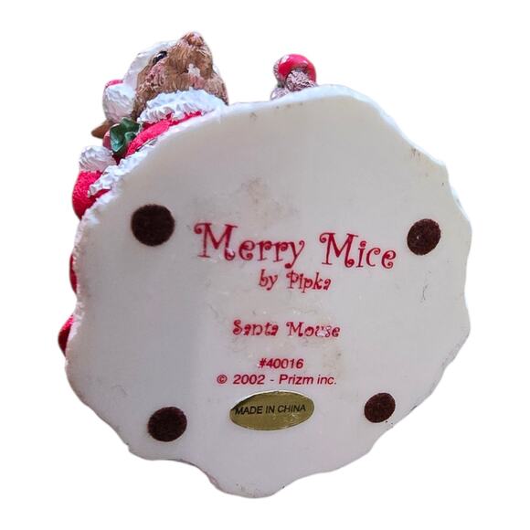 Merry Mice Santa Mouse by PiPka Christmas Mouse 2002 Prizm Holiday Figurine - Picture 5 of 5
